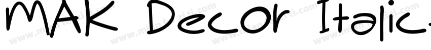 MAK Decor Italic字体转换